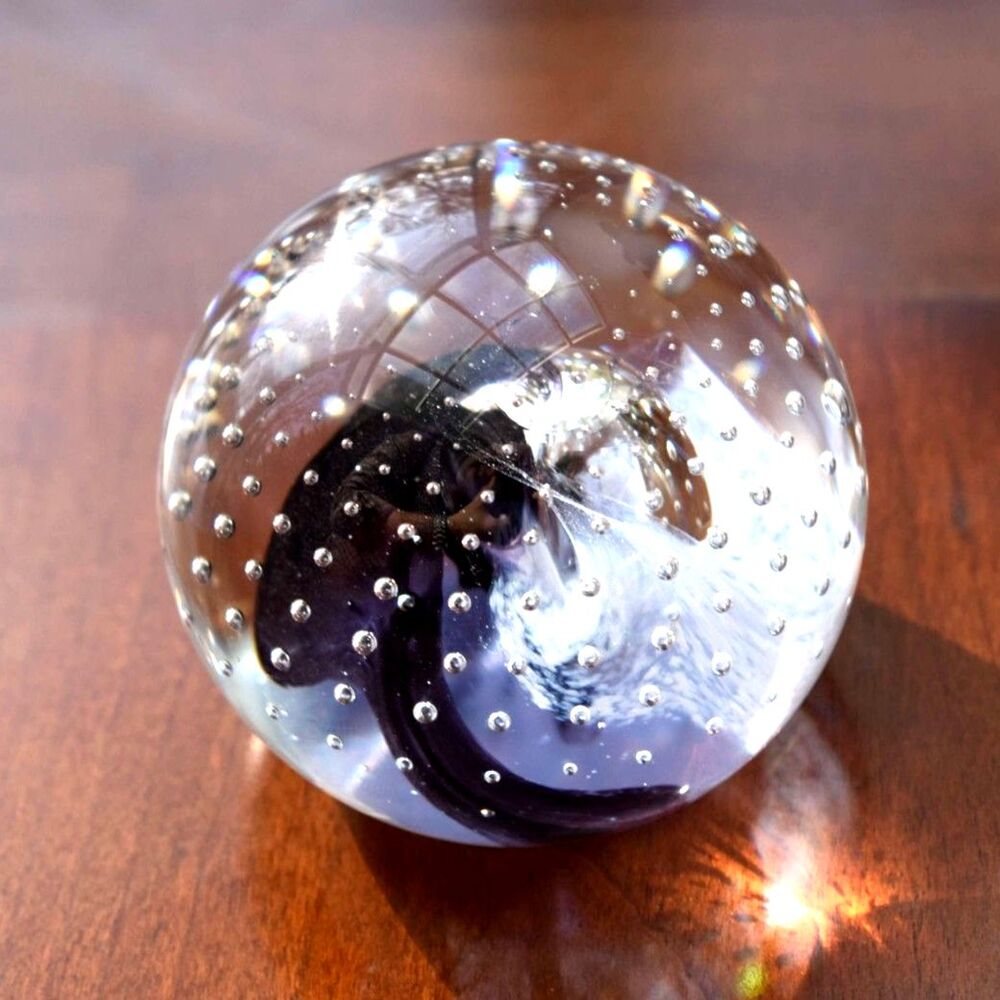 Caithness Reflections 94 Paperweight Collectors Club Scotland Controlled Bubble